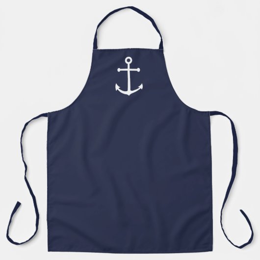 Schetteranker in marineblauw schort (Voorkant)