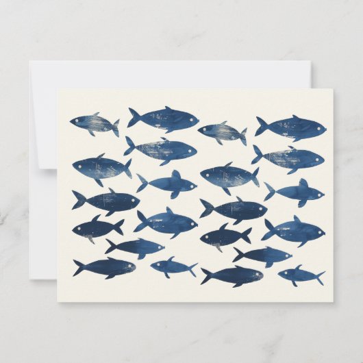 Schetteranker modern navyblauw foto verjaardag bedankkaart (Achterkant)