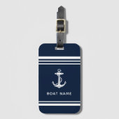 Schetteranker voor boot Navyblauw op maat Bagagelabel (Voorkant (verticaal))