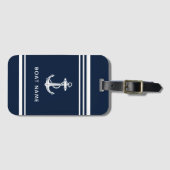 Schetteranker voor boot Navyblauw op maat Bagagelabel (Voorkant (horizontaal))