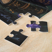 Schetterende Chow Chow-hond Halloween-schilderij Legpuzzel (Zijkant)