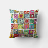 schetterende kwadraten kussen (Achterkant)