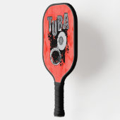 Schetterige Tuba en Tekst Pickleball Paddle (Links)