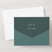 Scheur af Botanische Waterverf Eucalyptus Bruiloft All In One Uitnodiging (Achterkant)