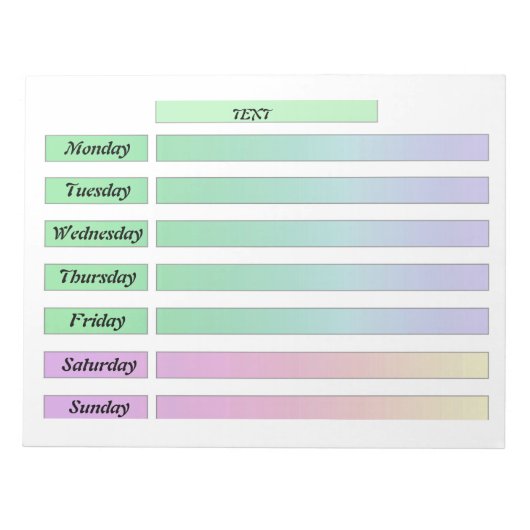 Scheur de kalender af, creëer een notitieboek met  notitieblok (Voorkant)