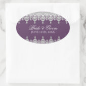 Scheur drop kant, pruim Paarse bruiloft zegel Stic (Tas)