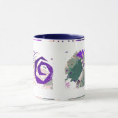 Scheur- en Paarse geometrische - dubbelzijdige Rin Mok (Midden)