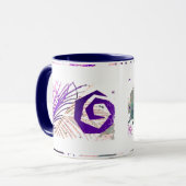 Scheur- en Paarse geometrische - dubbelzijdige Rin Mok (Voorkant links)