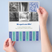 Scheur Flyer vierkante afbeeldingen af (Hand)