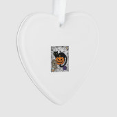 Scheur Halloween Zwarte Kat Pompoen Grafsteen Kete Ornament (voorkant)