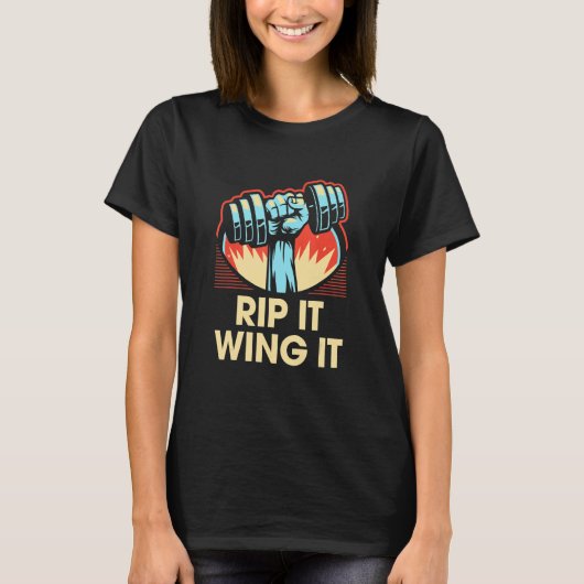Scheur het Vleugel het Grappige Workout Humor Gym T-shirt (Voorkant)