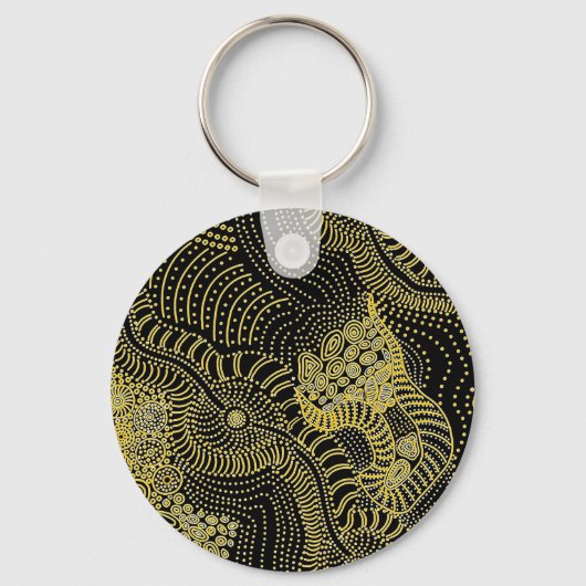 Scheur langs stippellijn - Aboriginal grafisch Sleutelhanger (Voorkant)