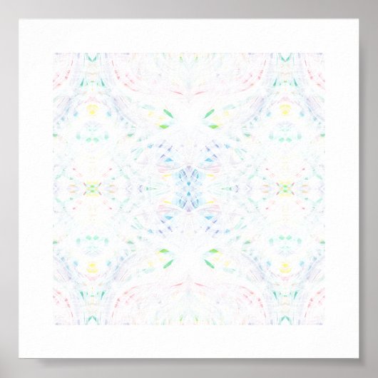 Scheur Licht Regenboog Abstracte Aquarel Kunst Poster (Voorkant)