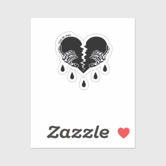 Scheur me uit elkaar klassieker sticker (Vel)