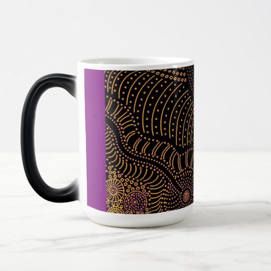 Scheur over gekleurde lijn - Aboriginal Graphic Magische Mok (Links)