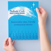 Scheur van de schoonmaakmaden van het huishouden flyer (Hand)