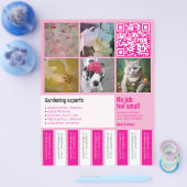 Scheur van Flyer vierkante afbeeldingen roze Tuini (Enkel)