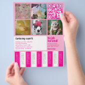 Scheur van Flyer vierkante afbeeldingen roze Tuini (Hand)