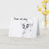 Scheur van Joy groet b/w wenskaart Kaart (Gele Bloem)