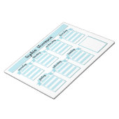 Scheur van Kalender, creëer uzelf, blauwe planner Notitieblok (Schuin)