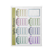 Scheur van Kalender, creëer uzelf, blauwe planner Notitieblok (Linkerzijde)
