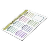 Scheur van Kalender, creëer uzelf, blauwe planner Notitieblok (Schuin)