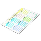 Scheur van Kalender, creëer uzelf, blauwe planner Notitieblok (Schuin)