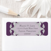 Scheurbalkafeltje Paarse matchingAdresetiketten Etiket (Insitu)