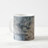 Scheurbreuk van de textuurgrunge koffiemok (Voorkant links)