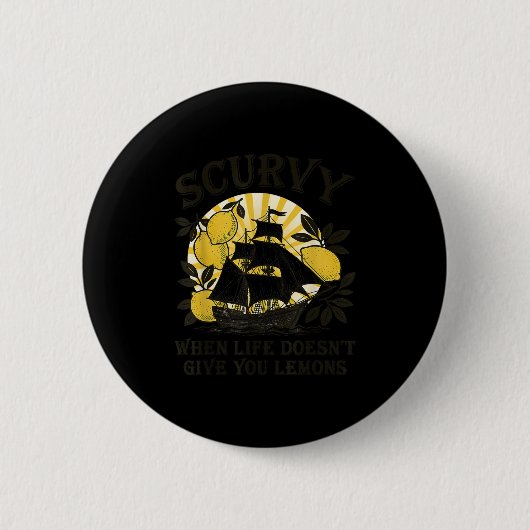 Scheurbuik als het leven je geen citroenen geeft F Ronde Button 5,7 Cm (Voorkant)