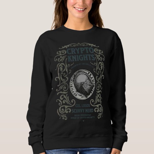 Scheurbuik Nerd Cadeaus Crypto Knights voor valuta Trui (Voorkant)
