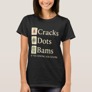 Scheuren stippen bams als je mahjong mama's koning t-shirt