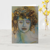 Scheuren van Lege Wenskaart van de Kunst van de Kaart (Gele Bloem)