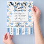 Scheuren voor Babyzittende-dag-zorg Flyer (Hand)