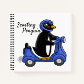 Scheurende Pinguïn Spiraal Notebook Notitieboek (Voorkant)