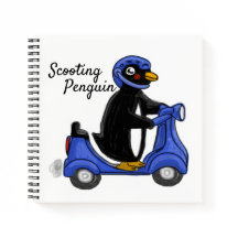 Scheurende Pinguïn Spiraal Notebook