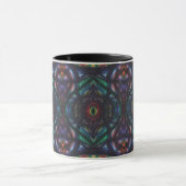 Scheuring Donkere Regenboog Abstracte Aquarel Kuns Mok (Midden)