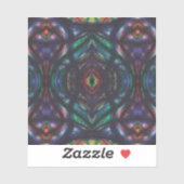 Scheuring Donkere Regenboog Abstracte Aquarel Kuns Sticker (Vel)