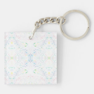 Scheuring Licht Regenboog Abstract Aquarel Kunst Sleutelhanger