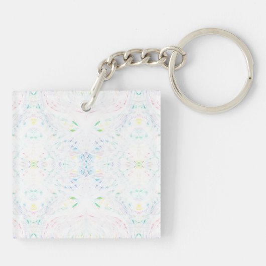 Scheuring Licht Regenboog Abstract Aquarel Kunst Sleutelhanger (Achterkant)