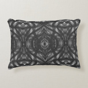 Scheuring Zwart en Wit Abstract Aquarel Kunst Accent Kussen