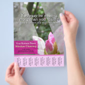 Scheurplaat voor wasprogramma's voor bedrijven met flyer (Hand)