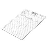 Scheurplaten bij  Silent Auction-bod Notitieblok (Schuin)