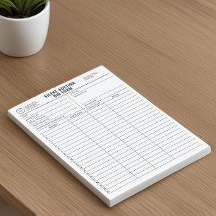 Scheurplaten bij Silent Auction-bod Notitieblok