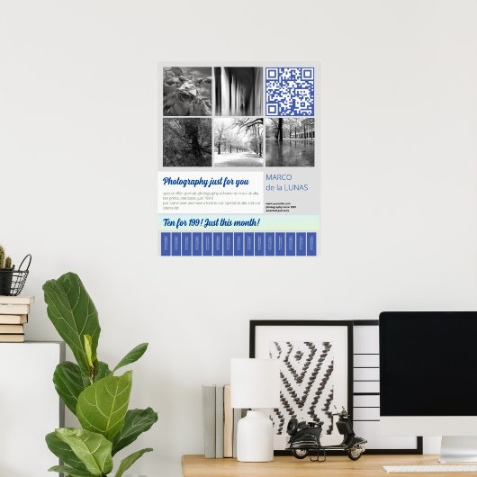 Scheurposter vierkante afbeeldingen poster (Thuiskantoor)