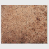 Scheurt van afgedankte erosiescheuren woestijn cadeaupapier (Vlak)