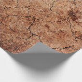 Scheurt van afgedankte erosiescheuren woestijn cadeaupapier (Hoek)