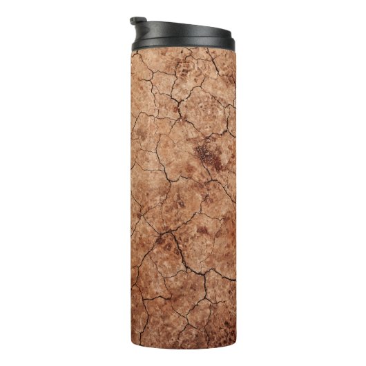 Scheurt van afgedankte erosiescheuren woestijn thermosbeker (Geroteerd rechts)