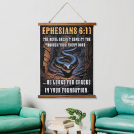 Scheurtjes in uw stichting Efeziërs 6:11 Hangend Wandkleed