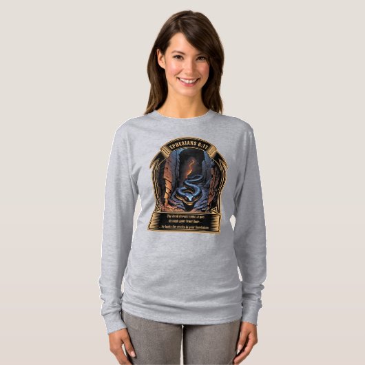 Scheurtjes in uw stichting Efeziërs 6:11 T-shirt (Voorkant volledig)